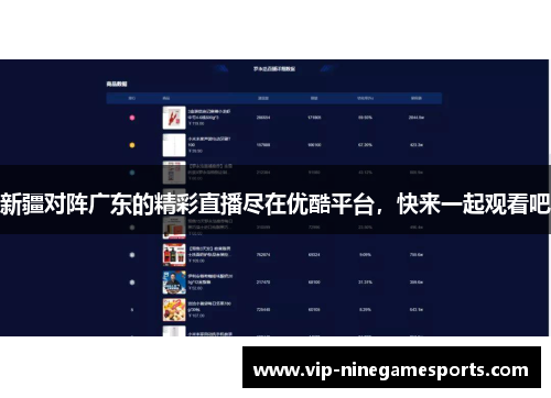 新疆对阵广东的精彩直播尽在优酷平台,快来一起观看吧 新疆对阵广东的精彩直播尽在优酷平台,快来一起观看吧